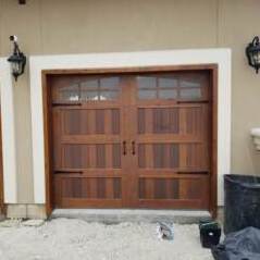 new wood garage doors in kyle
